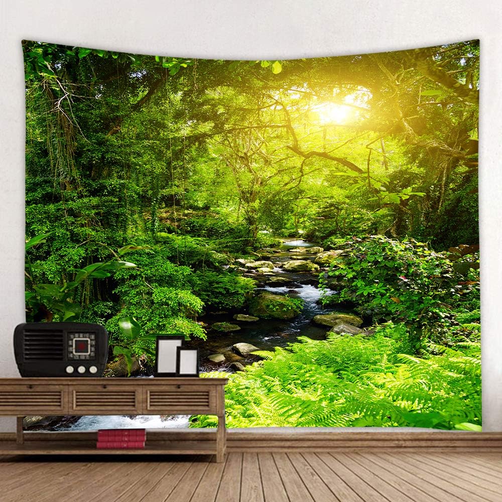 Llamazing Forest Tapestry Home Decor Landscape Tapestry Living Room Bedroom Decoration Magic Curtain Morning Forest