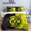 Borussia Custom Name Pattern Bedding,Quilt Set Quilt Cover Pillowcase Home Birthday Gift(1 * Duvet Cover + 2 * Pillowcase, Without Core)