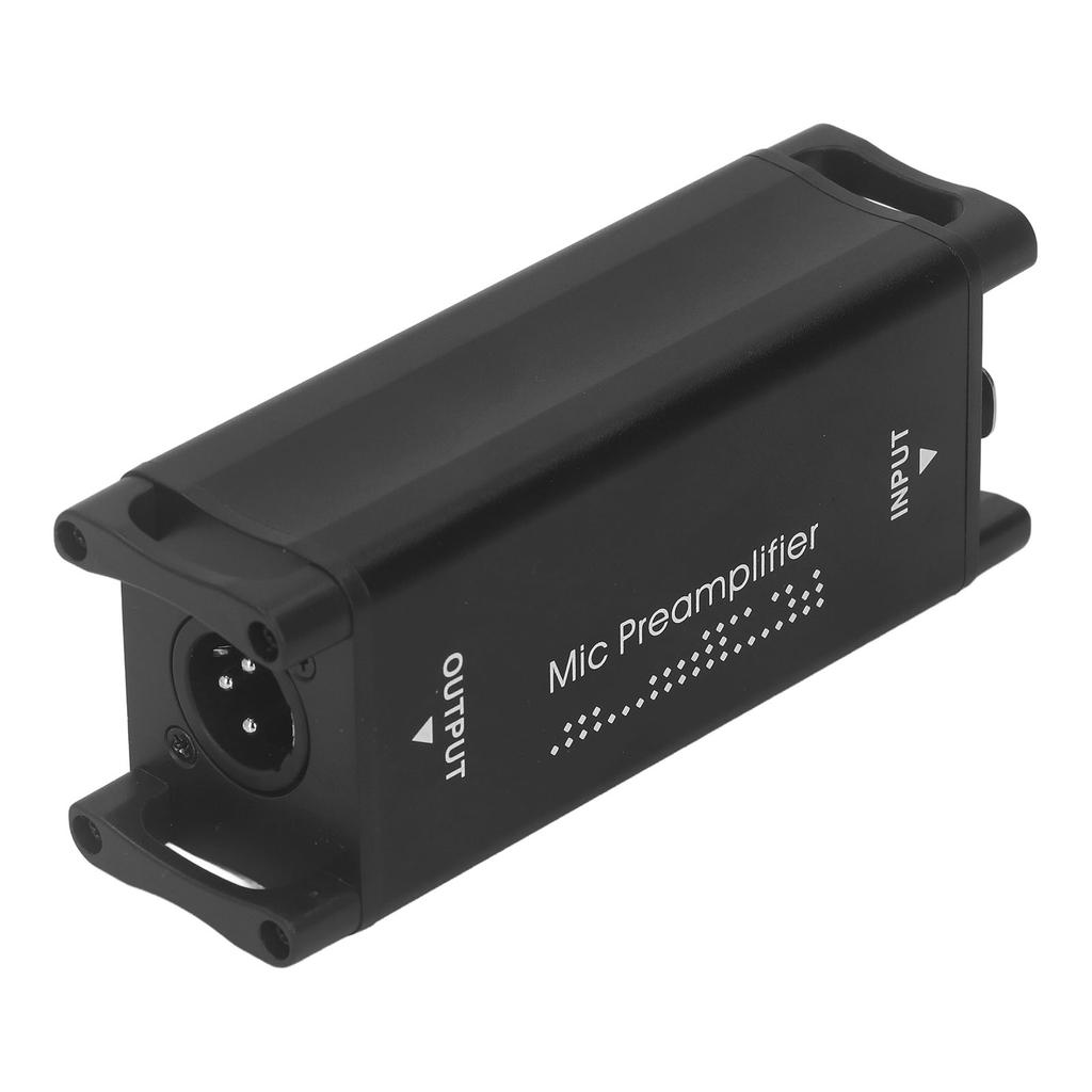 Dynamic Microphone Preamp Low Noise Lossless Amplifier 25DB Mic Gain Booster Preamplifier for Recording Live Streaming