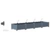 Garden Planter Set 4 pcs Light Grey 160 x 40 x 22 cm Plastic