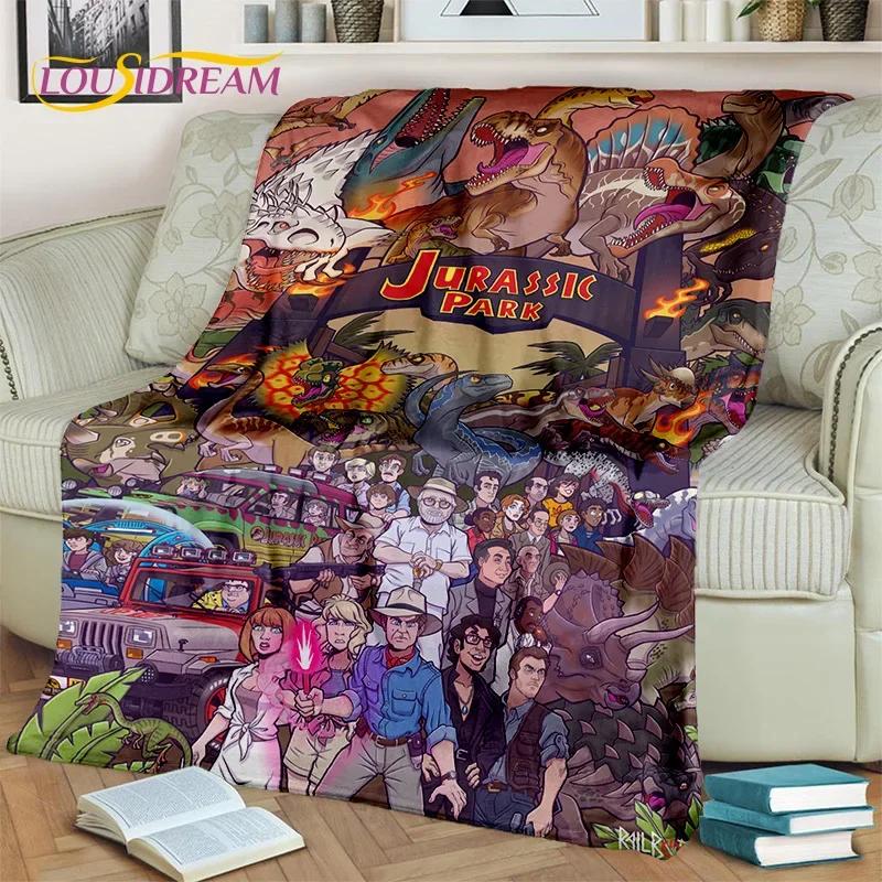 Jurassic Park Dinosaur 3D Cartoon Blanket,Flannel Throw Blanket for Home Bedroom Bed Sofa Picnic Office Hiking Leisure Nap Gift