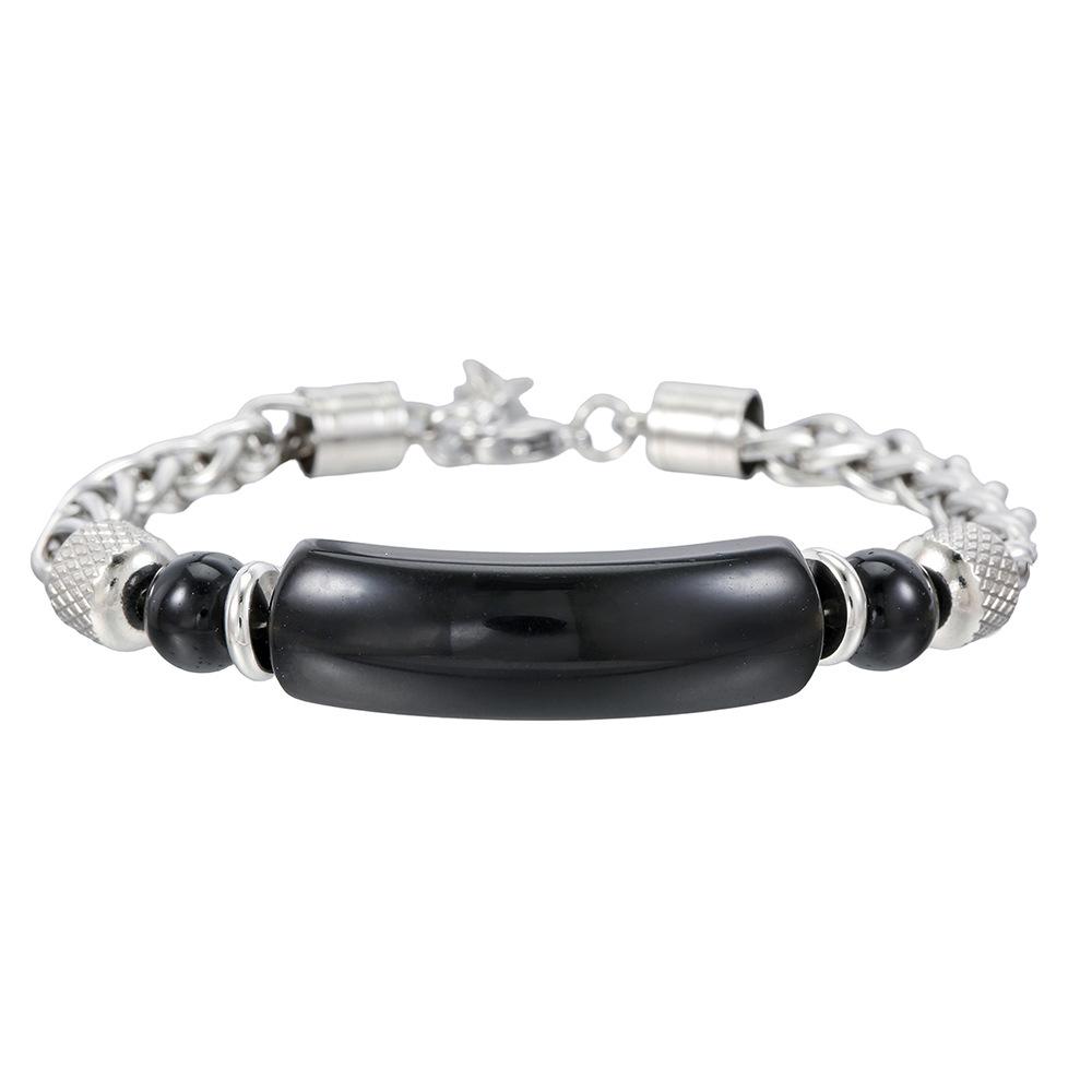 

Бирюзовый браслет Цепь из нержавеющей стали Сплетенный бирюзовый Титановая сталь