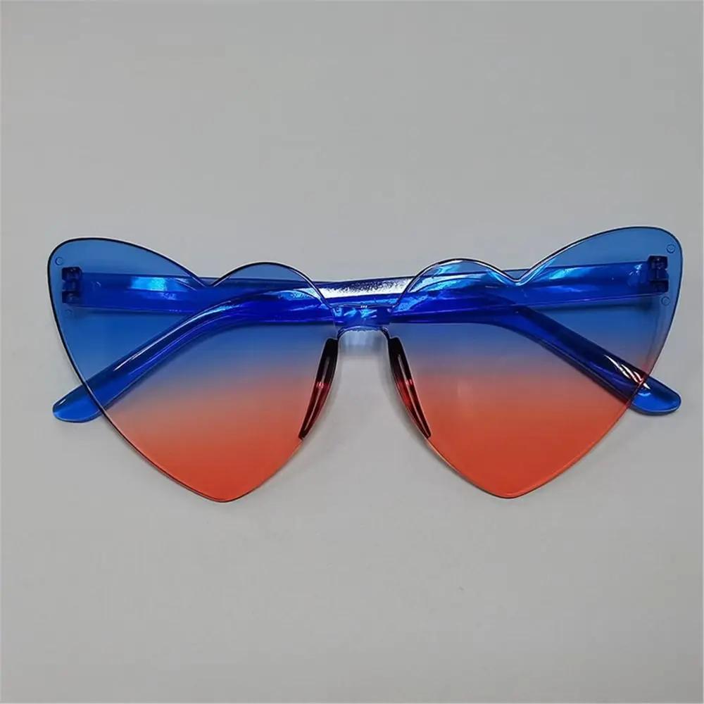 Candy Color Heart-Shaped Sunglasses Colorful Heart Cat Eye Sun Glasses Gradient Lenses Shades Beach Party Glasses For Women Men