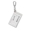 Pvc Transparent Id Card Holder With Keychain Fluorescent Clear Card Case Credential Holder For Student Bus Card Work Id