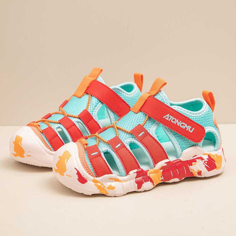 Luxury Children Sandals Summer Boy Sneaker Fashion Soft Bottom Breathable Protect Toes Kids Casual Outdoor Sandals for Boy