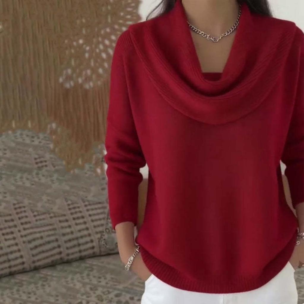 Women Sweater, Long Sleeve ,Solid Color Knitwear ,Casual Tops ,Autumn Winter Fashion Clothing