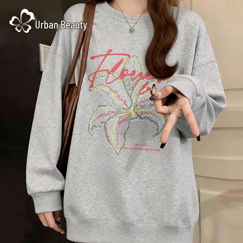 Women's Floral Graphic Crewneck Sweatshirt