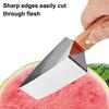 Triangle Watermelon Cutter, Stainless Steel Watermelon Slicer Cutter Tool with Wooden Handle And Blade Cover, Home Kitchen Gadget