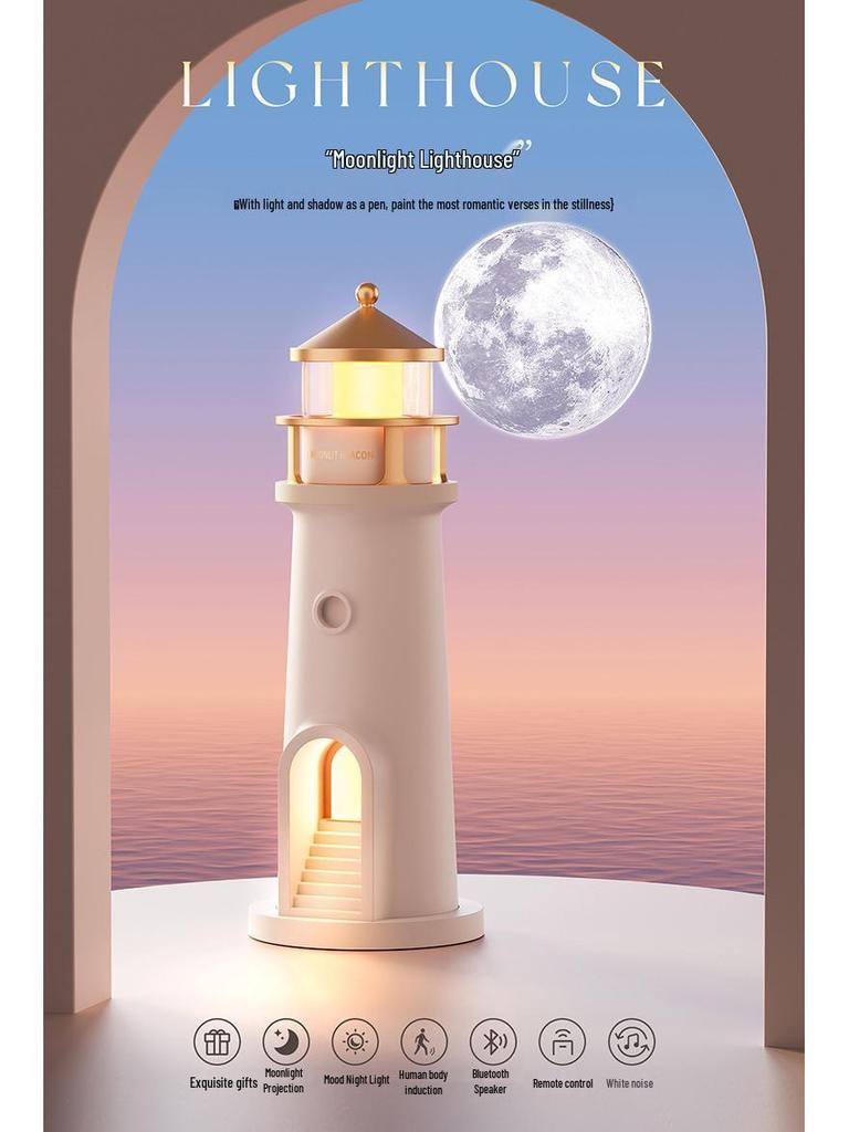 Moonlight Atmosphere Projector: Bluetooth Body-Sensing Night Lamp with Remote Control