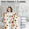 1 piece Halloween-themed flannel blanket with pumpkins and spiders, perfect for sofa, bed, or office. Ideal gift for family, fri