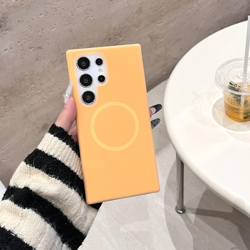 Samsung Liquid Jelly Suitable for S25UItra Magnetic Suction Phone Case S24 Anti Slip Anti Fall S23 Simple Skin Feeling Protection