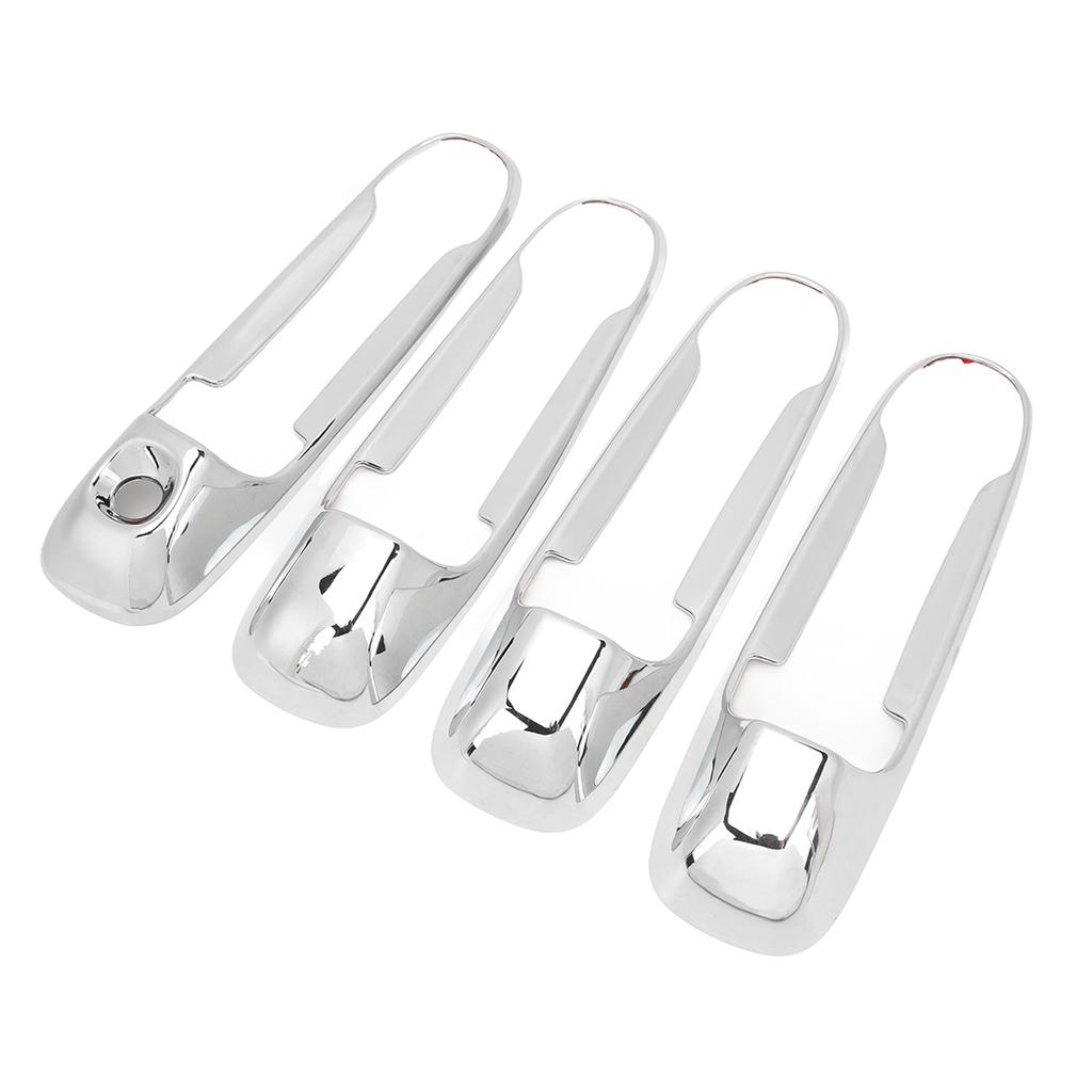 4PCS Chrome Door Handle Cover Anti Scratch Car Left Right Side Handle Cap Replacement for Dodge RAM