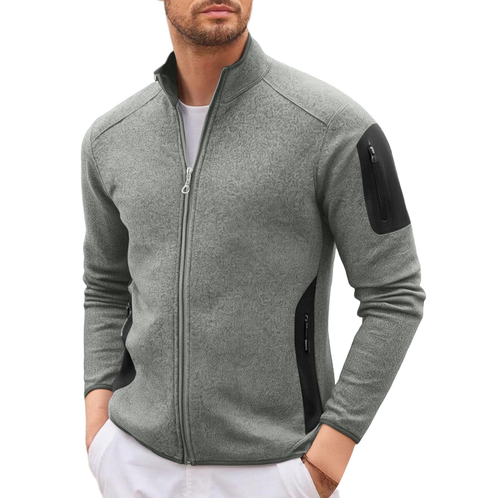 

Men Standing Collar Cardigan Keep Warm Keep Warm Coat XXXL