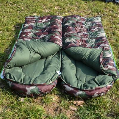 High Quality Outdoor Cotton Camping Sleeping Bag (180+30)*75cm Envelope Army Military Camouflage Portable Sleeping Bags
