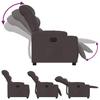 Relaxation Armchair Dark Brown Fabric