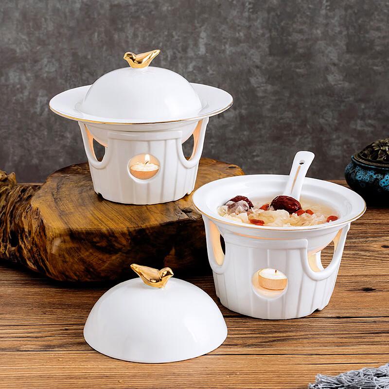 LIU Commercial Gold Rim Ceramic Stew Pot Set