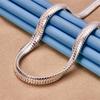 925 Sterling Silver Simple 8MM Snake Chain Necklace Men Women Fashion Party Wedding Jewelry Accessories