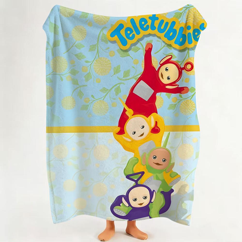 Cartoon T Teletubbies Flannel Blanket Suitable for Sofa Living Room Bedroom