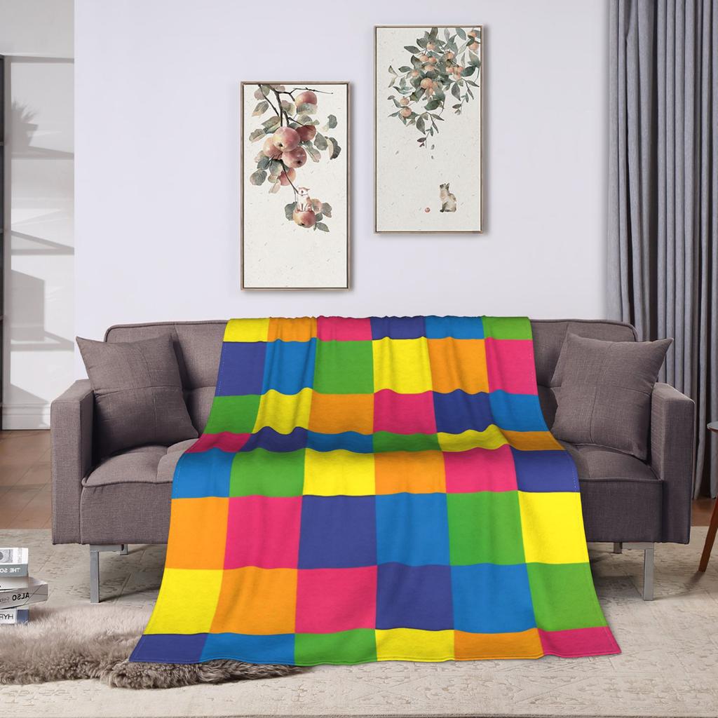 Palette Color Blanket Quality Warm Bedding Throws Winter Plane Travel Chair Sofa Bed Novelty Bedspread