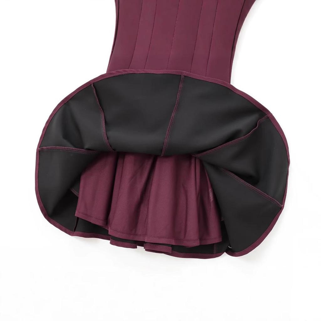 Winter 2024 Women's European & American Style Sleeveless Boat Neck Dress with a Simple Wide Hem