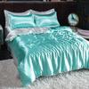 Bedding Set Solid Color Luxury Bedding Kit Rayon Satin Duvet Cover Set Twin Queen King Size Bed Set 3pcs/4pcs Home Textile
