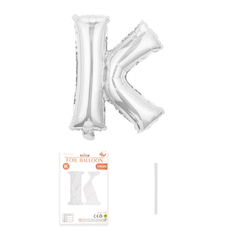 Independent Paper Card Packaging 16-Inch English Letter Aluminum Film Balloon Birthday Party Decoration Arrangement Aluminum Foil Balloon