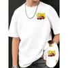 European sizes Red Car Number Cartoon Boys' Double-Sided Printed T-Shirt, Soft And Comfortable Summer Fashion Round-Neck Top, Suitable for Outdoor