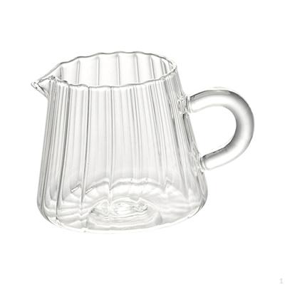 Glass Coffee Creamer Heat Resistant Drinkware Reusable Multipurpose Large Capacity Transparent