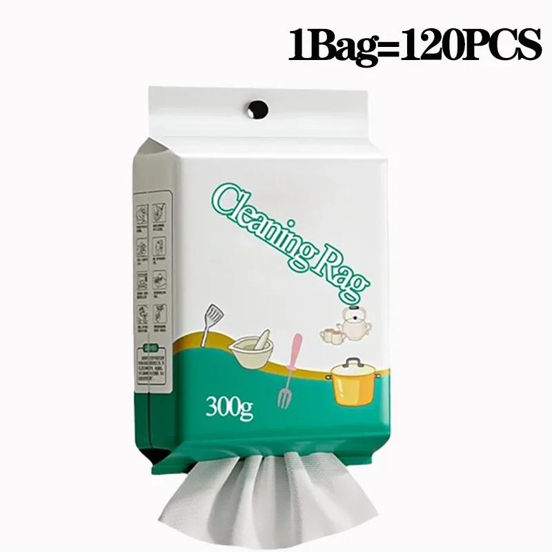 Kitchen Disposable Wipes Hanging Kitchen Wipes Reusable Non-woven Cleaning Cloth Household Dishcloths Paper Towels Cleaning Pads
