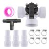 12pc Sand Filter Accessories With 3 Way Pool Bypass Valves ABS Adapters And 6 Metal Clamps Suitable For Pool Maintenance