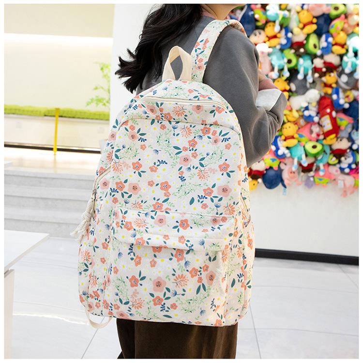 Schoolbagins Japanese cute printed girl schoolbag small fresh large capacity casual backpack, junior high school student backpack