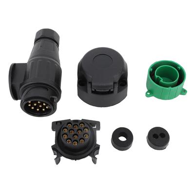 DC12V 13 Pin Kamyon Römork Fiş Soket Kiti Sinyal Konnektörü Kablo Demeti Montaj Braketi Kitleri