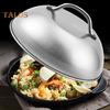 Cheese Melting Dome Round Basting Cover with Handle Heat-Resistant Rustproof Heavy-Duty Steam Basting Cover Pot Lid