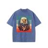 European sizes Men's Vintage Rugged Bald Eagle T-Shirt - Retro Distressed Graphic Tee, Soft Casual Crew Neck Summer