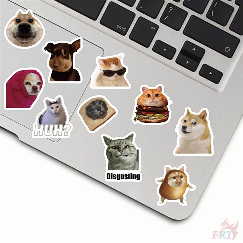 500Pcs/Roll Kuso Funny Animal Emoji - Cat & Dog Kids Rewards Stickers - DIY Scrapbooks Album Decor Sealing Label Decals