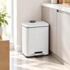 5L Rectangular Pedal Waste Bin Hands Metal with Polypropylene Liner Compact for Kitchen,