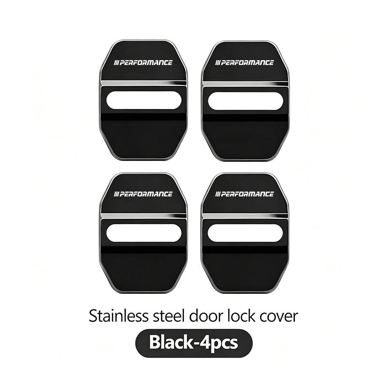 FA54Pcs Zinc Alloy  Car Door Lock Buckle Protection Cover Anti-Collision Shock Absorbing Cushion Stickers For BMW G80 G06 G07 G42 G