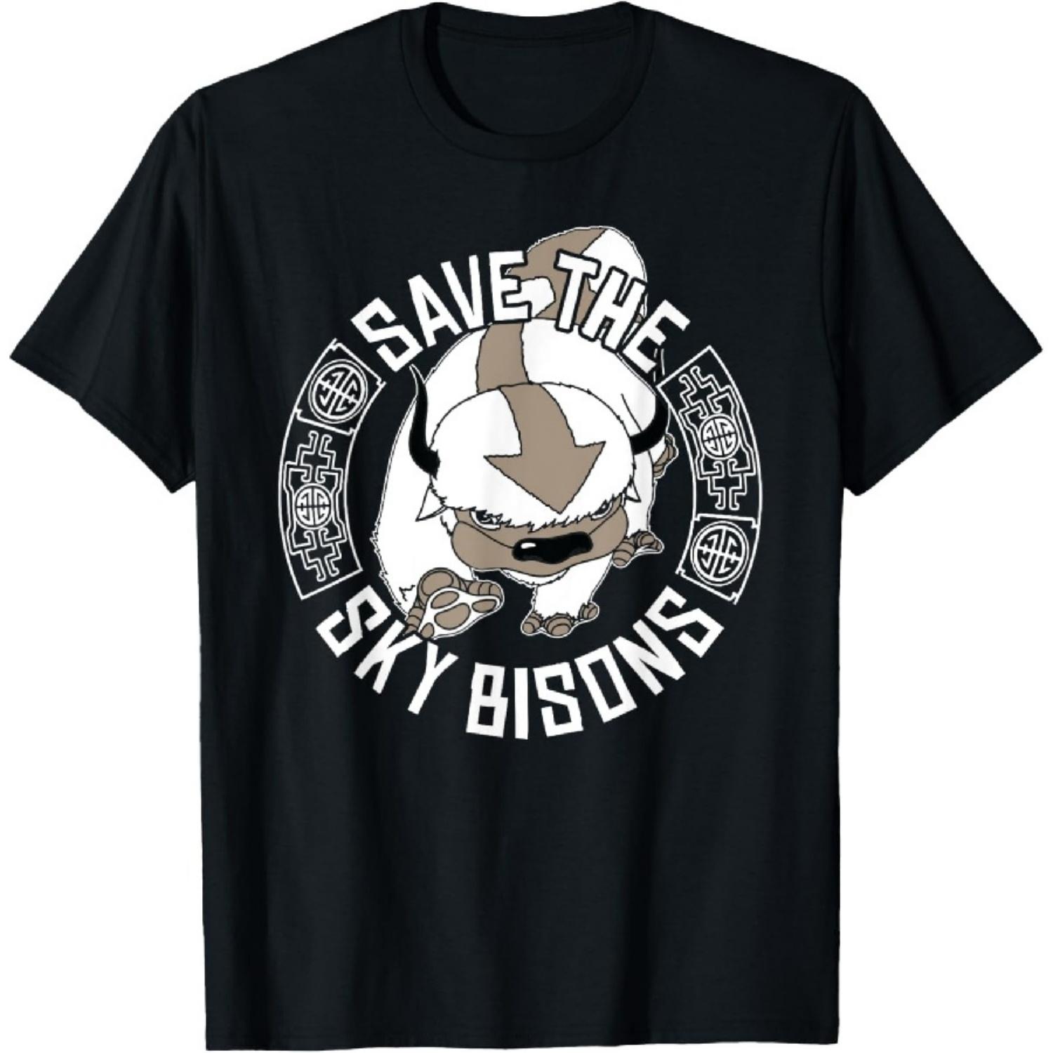 Футболка «Спасите небесных бизонов» с головой бизона S