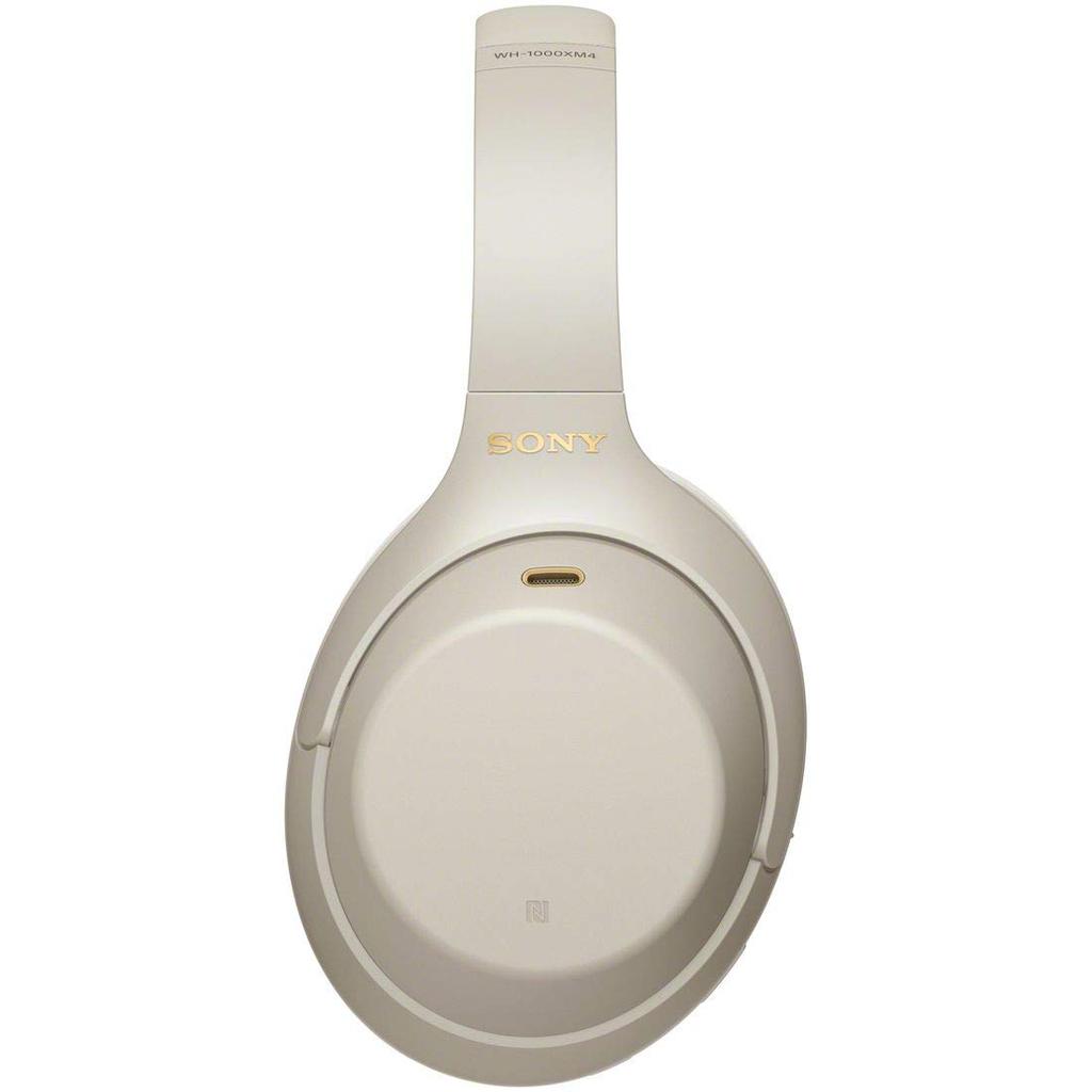 Refurbished Sony SM Wireless Headphones with Amazon Up To 30 Hours of Continuous Headphones with Silver WH-1000XM4 Noise-Canceling LDAC, Alexa,