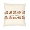 Capybara Yuzu Onzen Bath Pattern Square Pillow Case Home Decorative Cushion Cover Throw Pillow For Car Double-Sided Printing