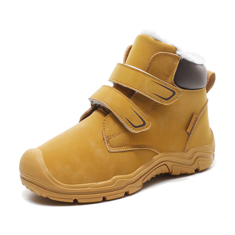 Children's Students Thickened Warm Hiking Mountaineering Thick Bottom Comfortable Waterproof Non-slip Martin Boots Snow Boots Cotton Shoes