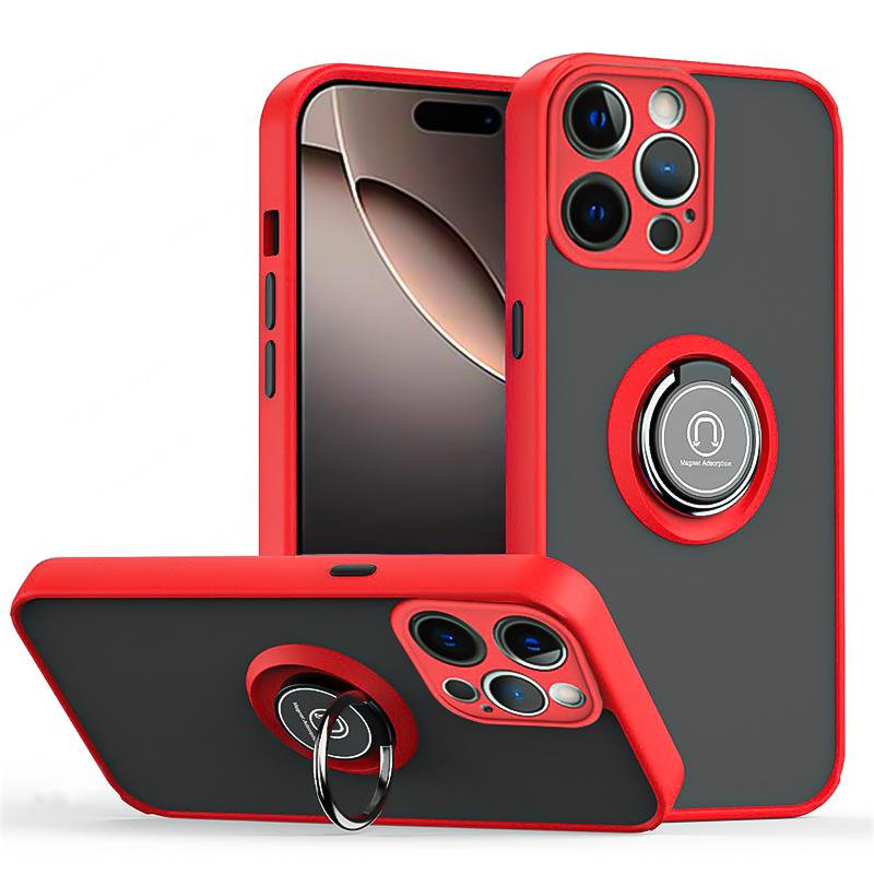 Matte magnetische Ring-Handyhüllen für iPhone 16 13 12 11 Pro Max Mini 16E Stoßfeste Hülle für iPhone 15 14 Pro Max 16 Plus Hülle