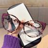 Oversized Fashion Cat Eye Reading Glasses for Women Contrast Color Blocked Anti Blue Light Presbyopia Glasses Diopters To +4.0