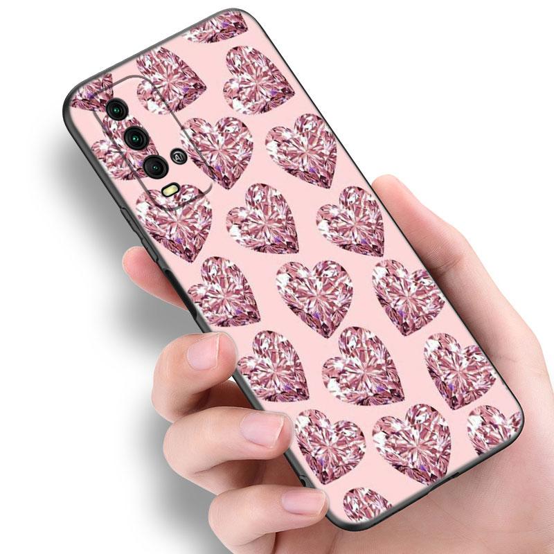 Husă Telefon Diamant Cristal Pentru Xiaomi Redmi Note 5 6 9T K20 K40 K50 Pro 7A 8A 9A 9C 9i 10A 10C A1 S2 Husă Moale TPU Negru