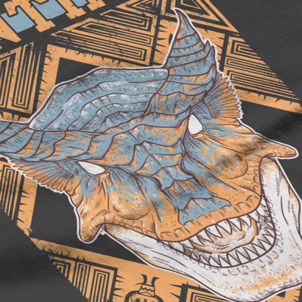 Monster Hunter World  Hunting Club Tigrex Unisex T-Shirt for Men 100% Cotton Novelty T-Shirt  RPG Game Tees  Tops Printed