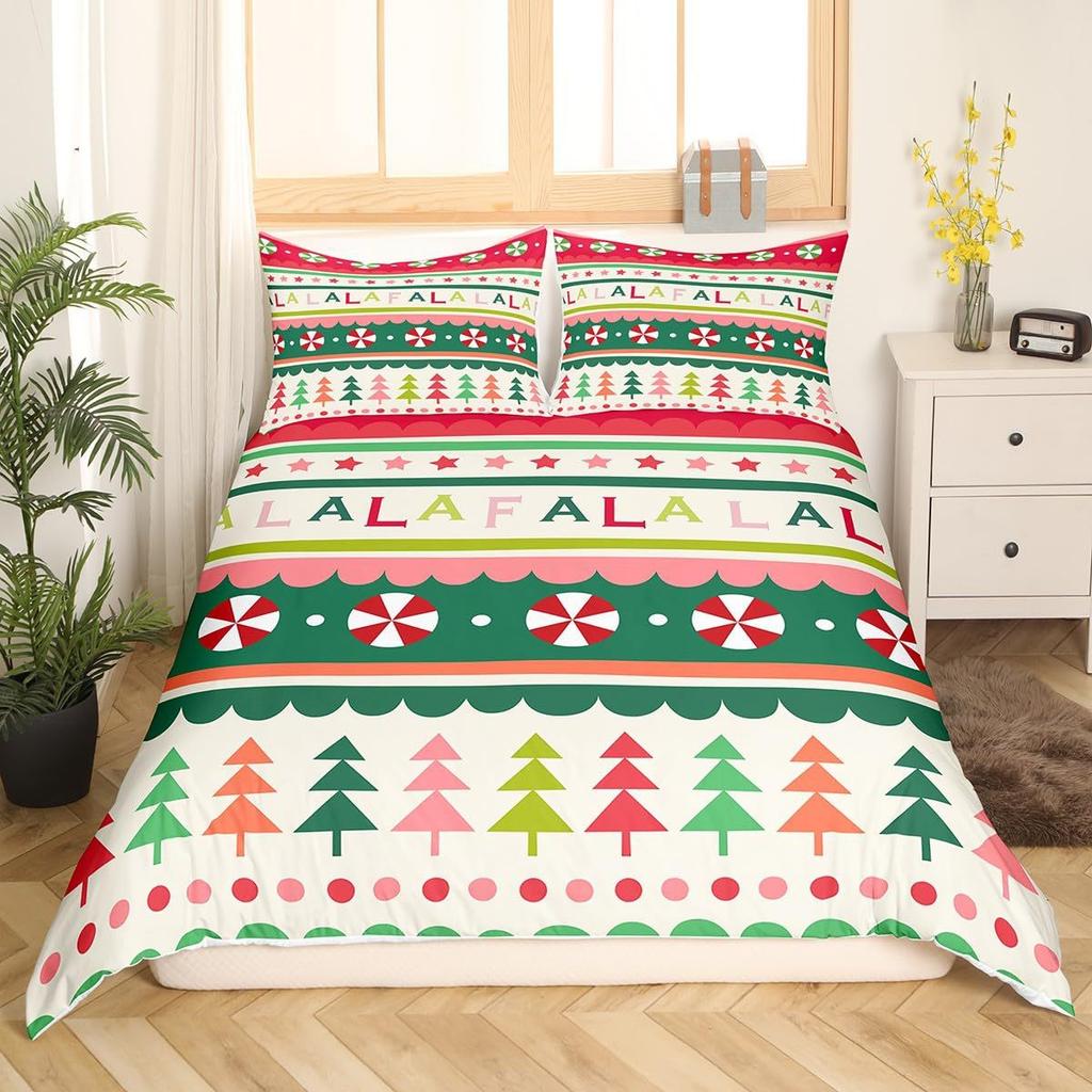 Santa Claus Down Comforter Set Bedding Set 3-piece Coverlet Set