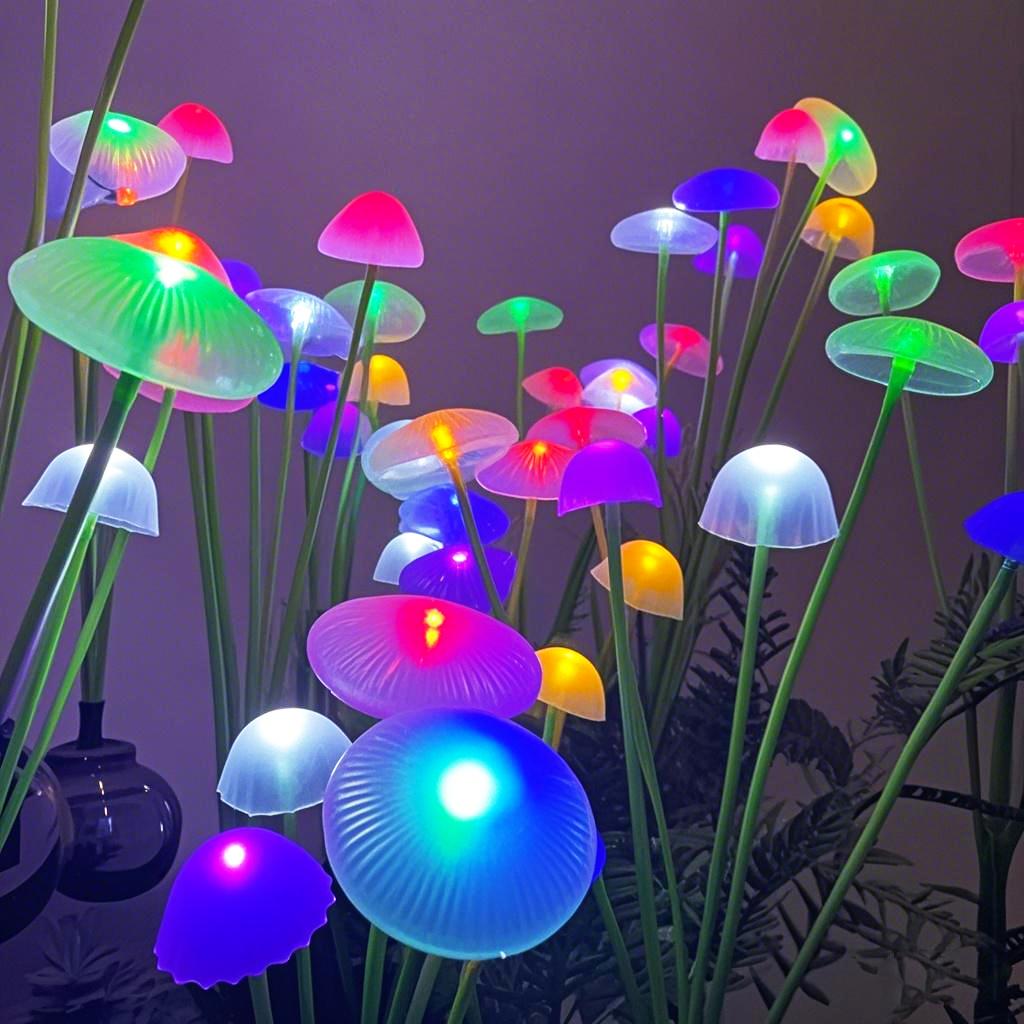 Solarbetriebene Gartenleuchten in Pilzform, wasserdicht, für den Außenbereich, geeignet für Garten, Balkon und Terrasse