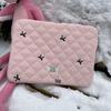 Korean Ins Style Cute Diamond Embroidery Bow Notebook Storage Bag (11/13/15 Inch)