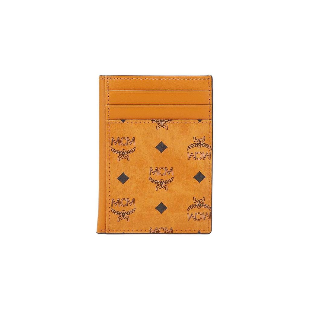 MCM Visetos Original beschichtetes Canvas Kartenetui Herren Kartenetui Cognac MXAAAVI03CO001
