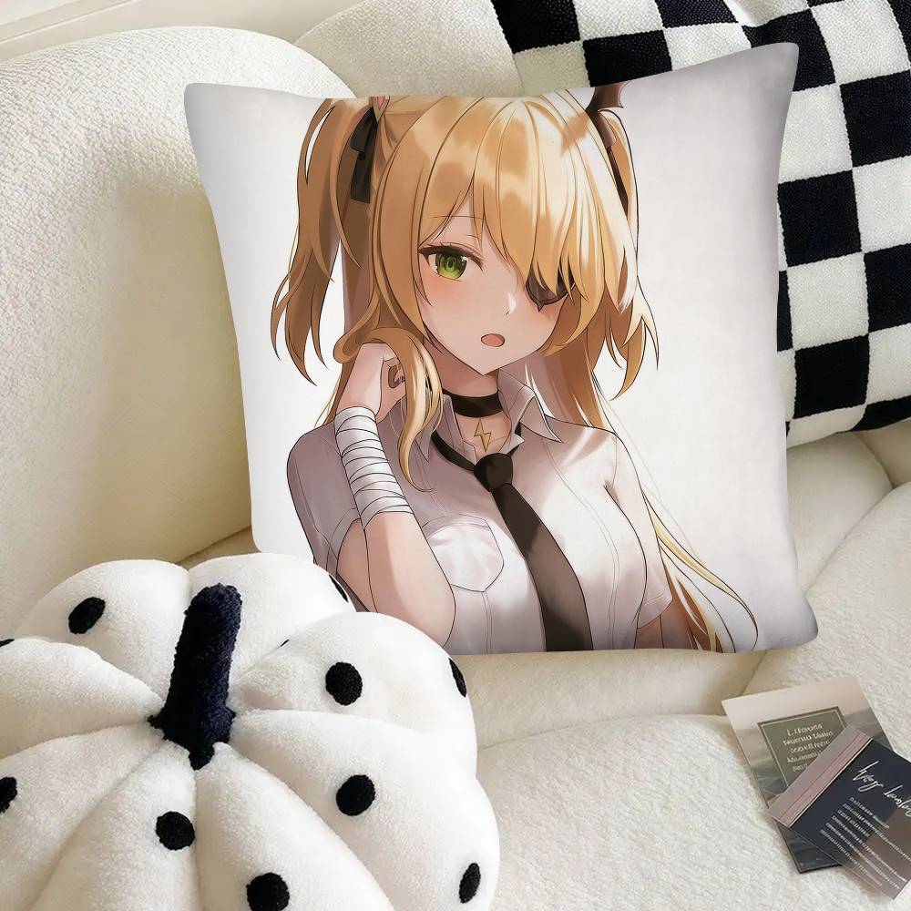 Fischl Anime Game Genshin Impact CUTE Pillow Case Square Pillow Bedroom Sofa Leisure Comfort Cushion Car Home Decoration